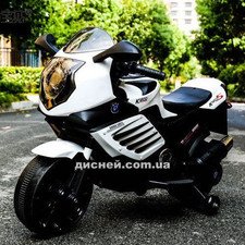 Детский мотоцикл M 3578 EL-1, мягкое сиденье, белый